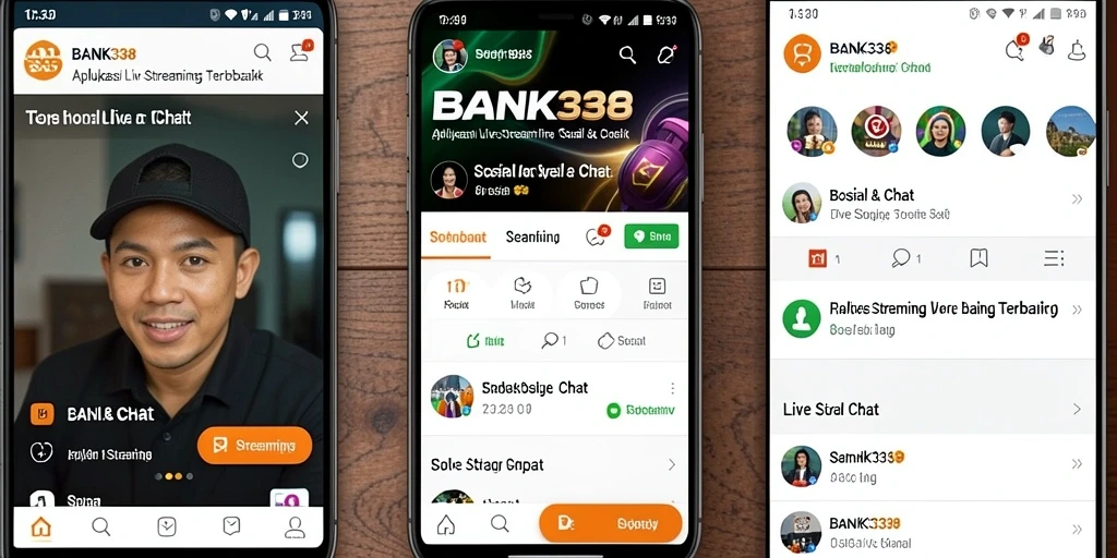 Antarmuka BANK338 yang menarik untuk Live Streaming dan interaksi pengguna.