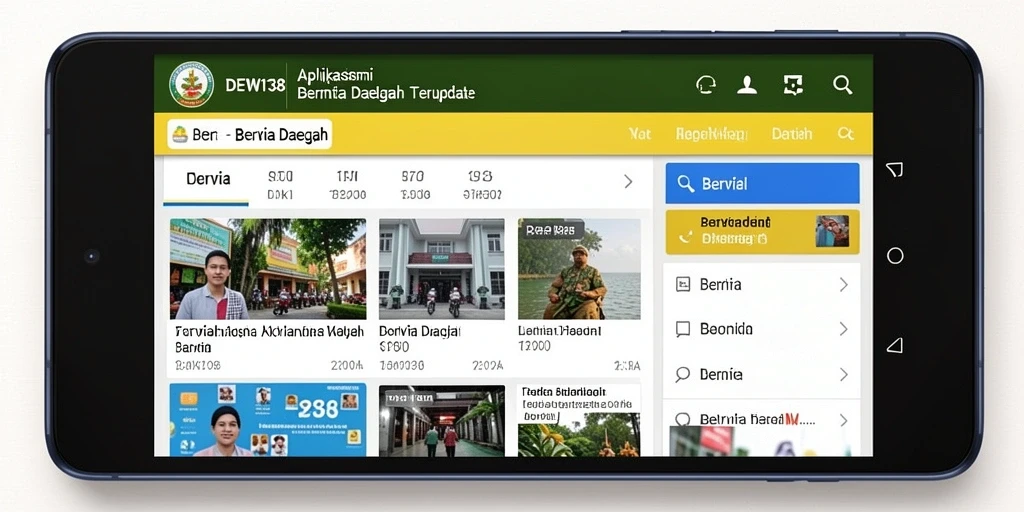 Antarmuka aplikasi DEWI138 menampilkan berita daerah terkini secara jelas.