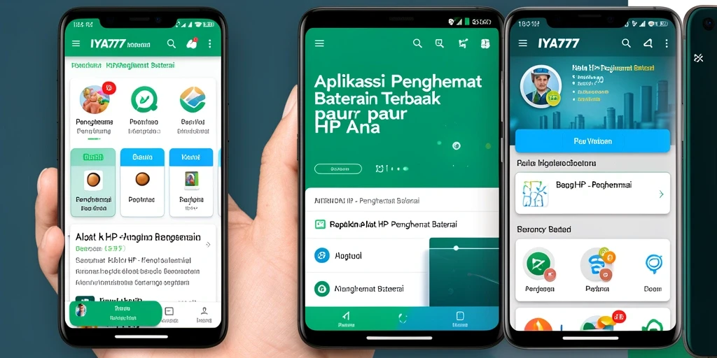 Antarmuka pengguna IYA777 menampilkan analisis penggunaan baterai yang jelas.