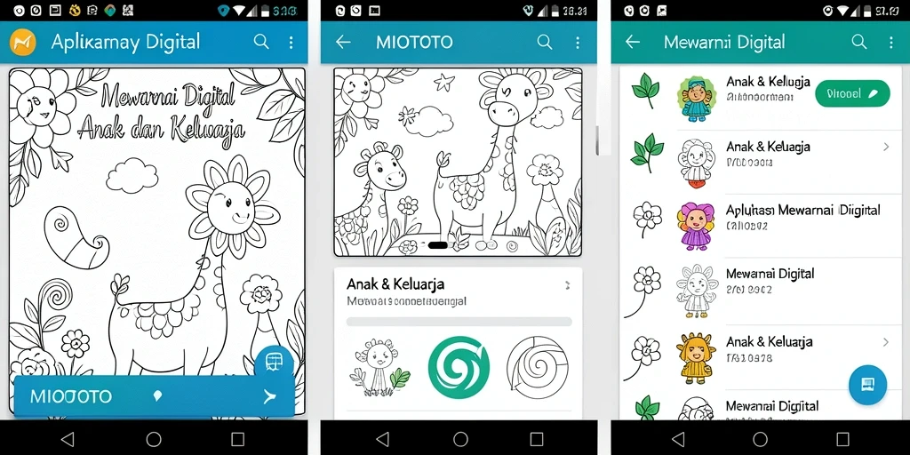 Tampilan antarmuka MIOTOTO yang ramah pengguna untuk Mewarnai Digital.