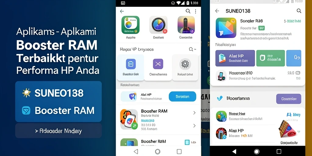 Tampilan antarmuka SUNEO138 untuk pengoptimalan RAM yang mudah dan efisien.