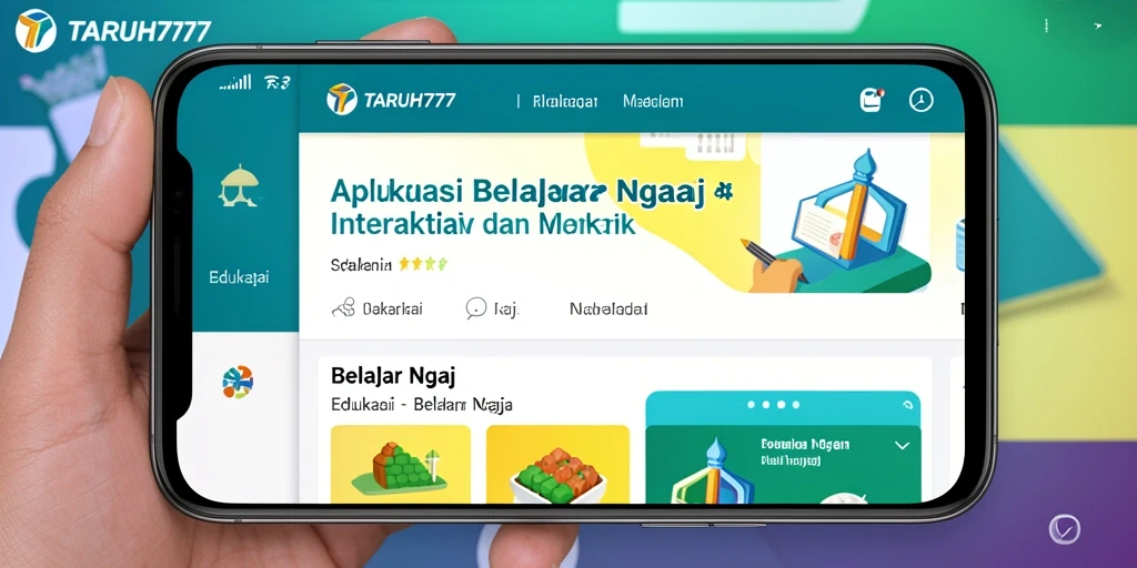 Tampilan antarmuka aplikasi Belajar Ngaji yang interaktif dan user-friendly.